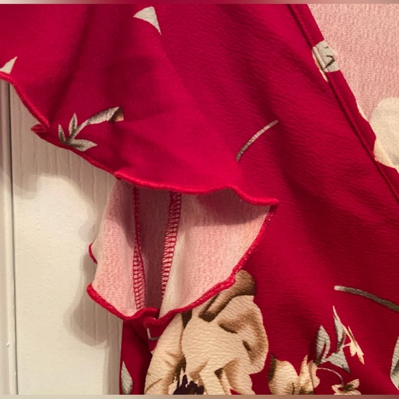 Shien Red Floral Dress - medium fits small/medium NWOT - Picture 3 of 7